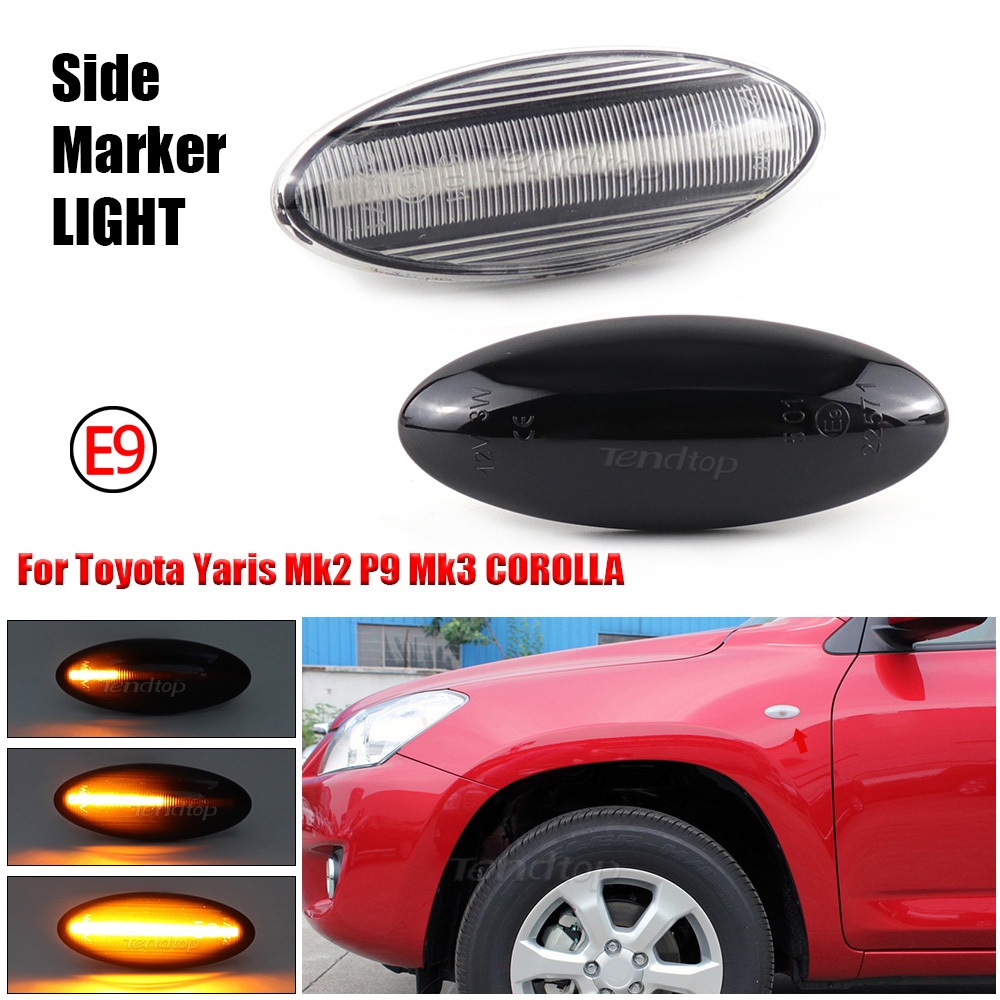 2ชิ้น ไฟเลี้ยวแก้มข้าง LED ไฟวิ่ง TOYOTA Vios 07-12 Yaris 06-13 *ราคาต่อคู่