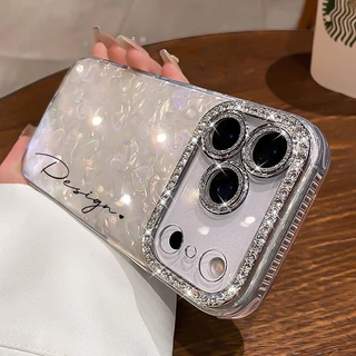 ใหม่รูปแบบเปลือกหอยรูปหัวใจ DIY เคสโทรศัพท์ชื่อที่กําหนดเองสําหรับเคสไอโฟน17 Pro Max 17 Pro 16 Pro Max 16 Pro