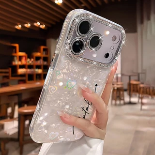 ใหม่รูปแบบเปลือกหอยรูปหัวใจ DIY เคสโทรศัพท์ชื่อที่กําหนดเองสําหรับเคสไอโฟน17 Pro Max 17 Pro 16 Pro Max 16 Pro
