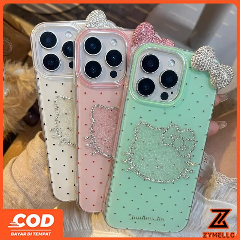 เหมาะสําหรับ OPPO Reno 15F Reno14F Reno13F Reno13 Reno12Pro Reno11 Reno11 F Reno10Pro Reno8T Reno8Z Reno7Z Reno6Z Reno8 Reno5 Reno4 Polka dot ภาษาอังกฤษ rhinestone ผีเสื้อ shockpro