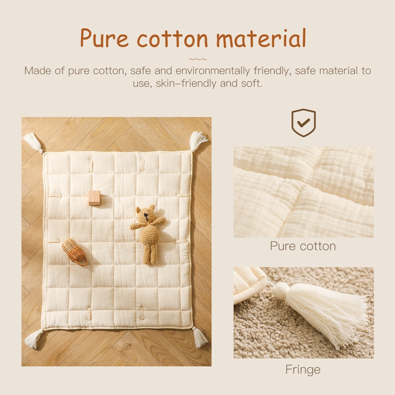 In StockThickened Baby Fringe Play Mat Crawling Mat พับได้สําหรับEasy Storage Baby Holiday Gift
