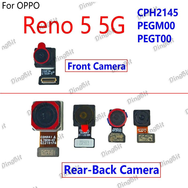 สําหรับ OPPO Reno 5 5G CPH2145 Facing Selfie กล้องด้านหลังกล้องหลัก Flex Cable อะไหล่