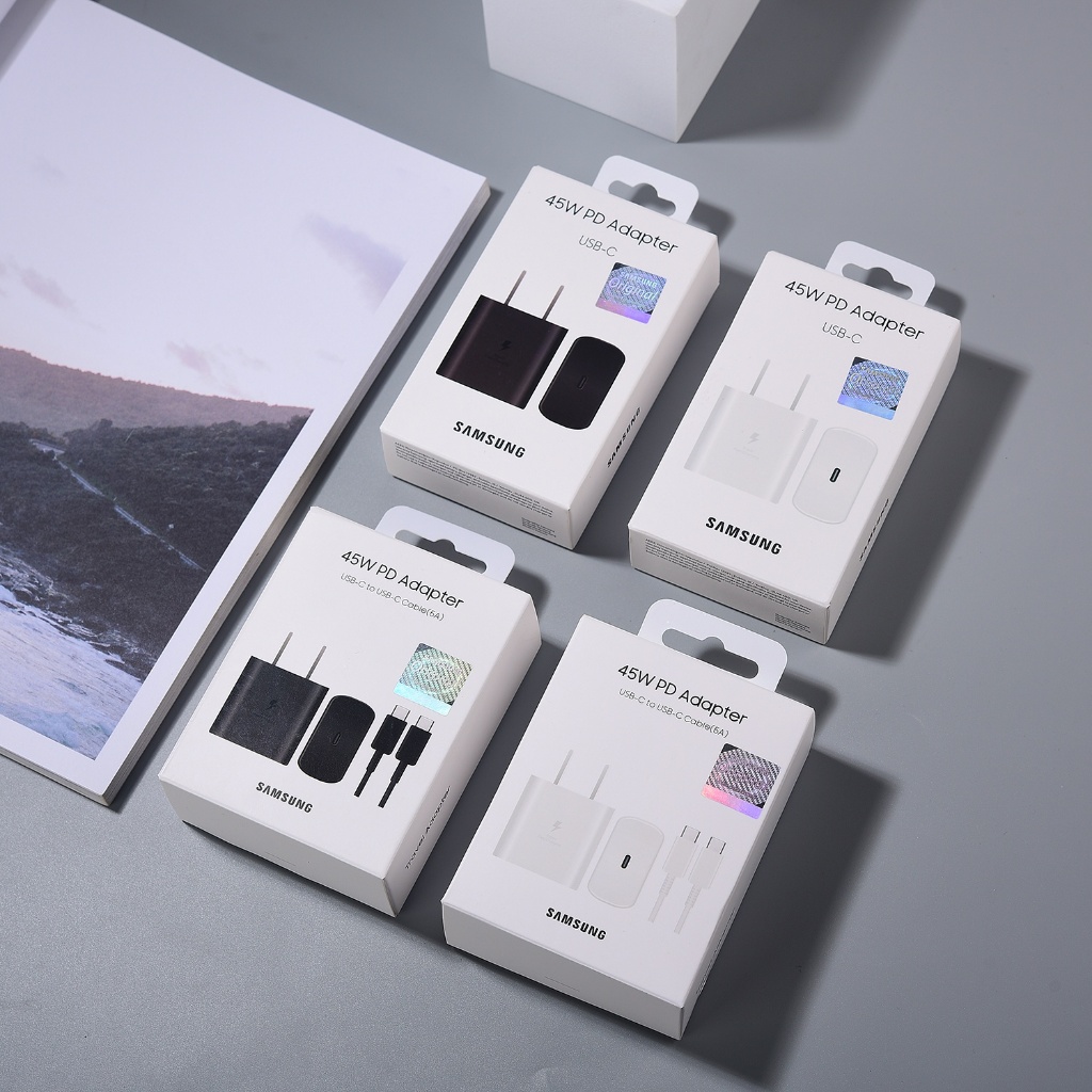 Samsung 45W Usb C Charger Galaxy S25 Ultra S24 Ultra A56 A36 A55 F56 M56 Z Fold 6 5 Tab S10 + US Ada