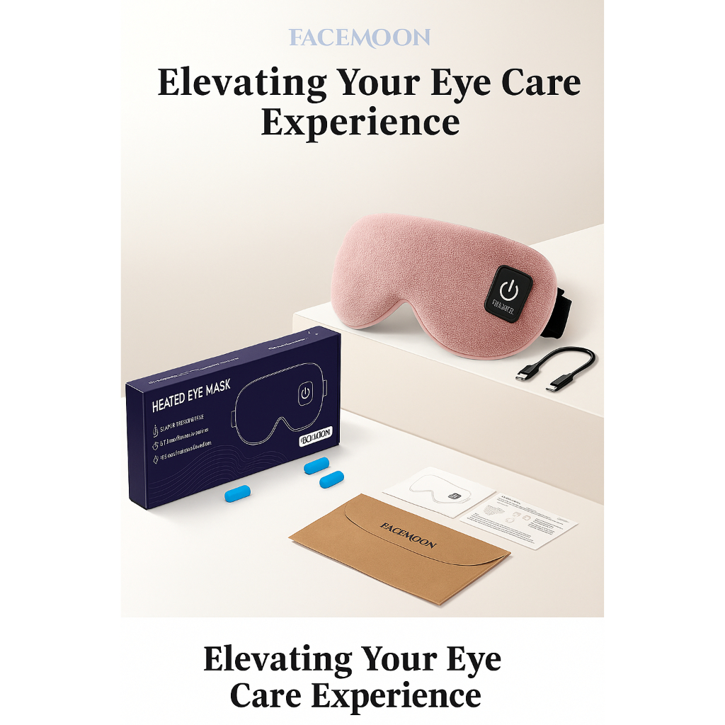 ผ้าปิดตาอุ่นไร้สายสําหรับตาแห้ง – ประคบอุ่นสําหรับตายางและบรรเทาสติ, ความร้อนและตัวจับเวลาที่ปรับได้, ช่วยนอนหลับสําหรับเดินทาง, สํานักงาน งีบหลับ (สีชมพู) - รูปที่ 6