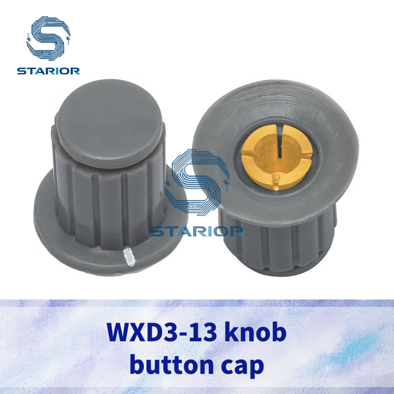 5 ~ 20 ชิ้น WXD3-13 ฝาครอบปุ่มลูกบิดสีเทาเหมาะสําหรับคุณภาพสูง WXD3-13-2W เปิดรอบลูกบิดโพเทนชิโอมิเต