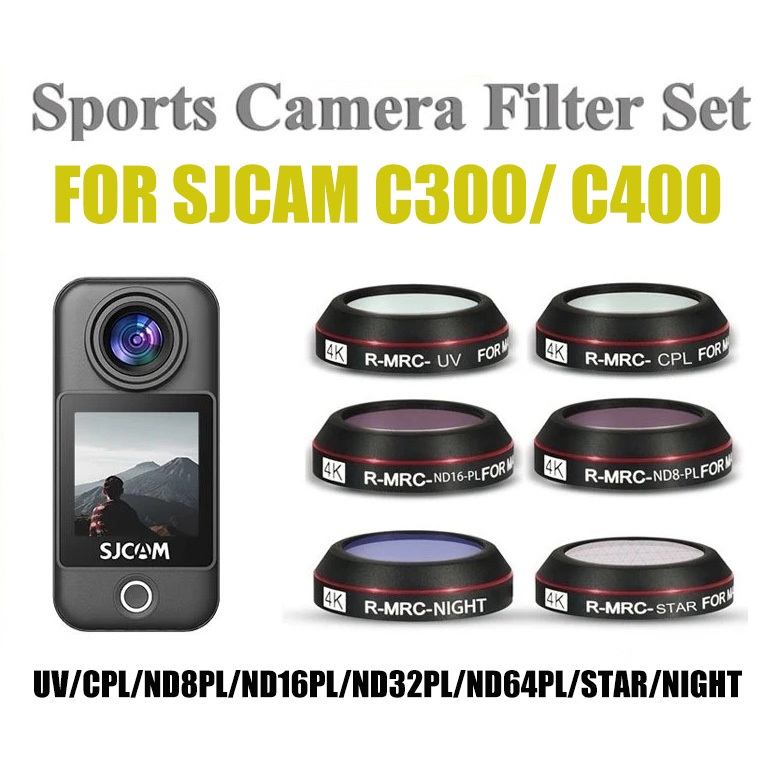 สําหรับ SJCAM C300/ C400 กล้องกีฬากรอง CPL STAR NIGHT NDPL ND Light Reduction UV เลนส์ป้องกันอุปกรณ์เสริมการถ่ายภาพกลางแจ้ง