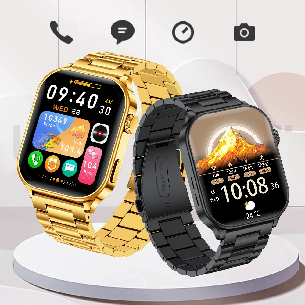 LIGE มัลติฟังก์ชั่น SmartWatch กลางแจ้ง Heart Rate กีฬาฟิตเนส lP68 กันน้ํา 2.01 "BT Call Man Smartwa