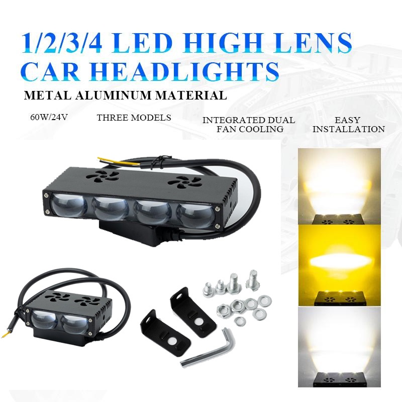 สปอตไลท์ LED RGB สว่างมากสําหรับรถยนต์ออฟโรด 12V 20/30/45/60w ไฟกระจังหน้ารถยนต์ LED
