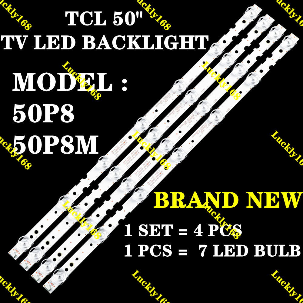 ใหม่ 4PCS TCL 50" ทีวี LED BACKLIGHT 50P65US 50V2 50L2 50D6 50A360 50A730U 50P8M 50P65 50EP640X1 50E