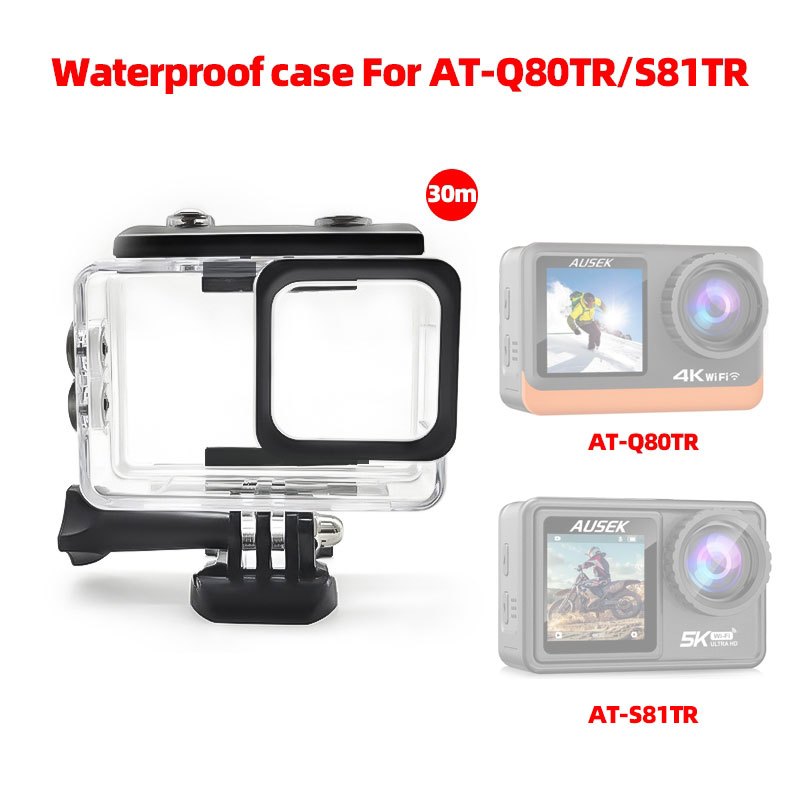 เคสกล้องแอคชั่น กันน้ํา อุปกรณ์เสริม สําหรับ Ausek AT-Q80tr S81TR Q80tr