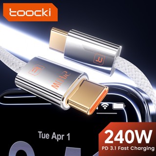 Toocki 240 W/100 W//60 W ประเภท C ถึง Type C สายชาร์จเร็วสุด…