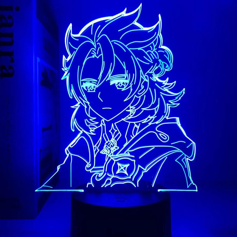 Genshin Impact 3D อะนิเมะภาพลวงตา Night Light Impact Albedo รูปสําหรับเด็กของขวัญวันเกิด Genshin