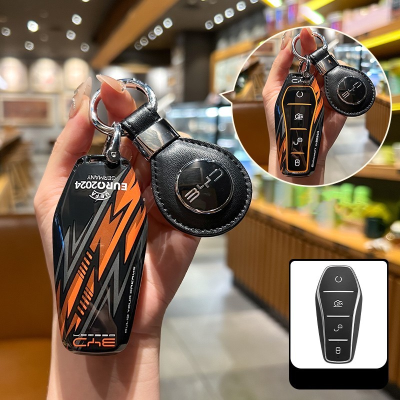 Byd เคสกุญแจ byd atto3 dolphin E2 เคสกุญแจฉลาม atto3 พวงกุญแจ เคสกุญแจน่ารัก เคสกุญแจแฟชั่น byd atto