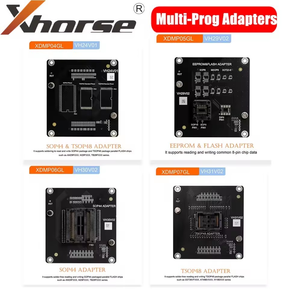 Xhorse XDMP04GL XDMP05GL XDMP06GL XDMP07GL VH24 SOP44&TSOP48 VH29 EEPROM & FLASH VH30 SOP44 VH31 TSO