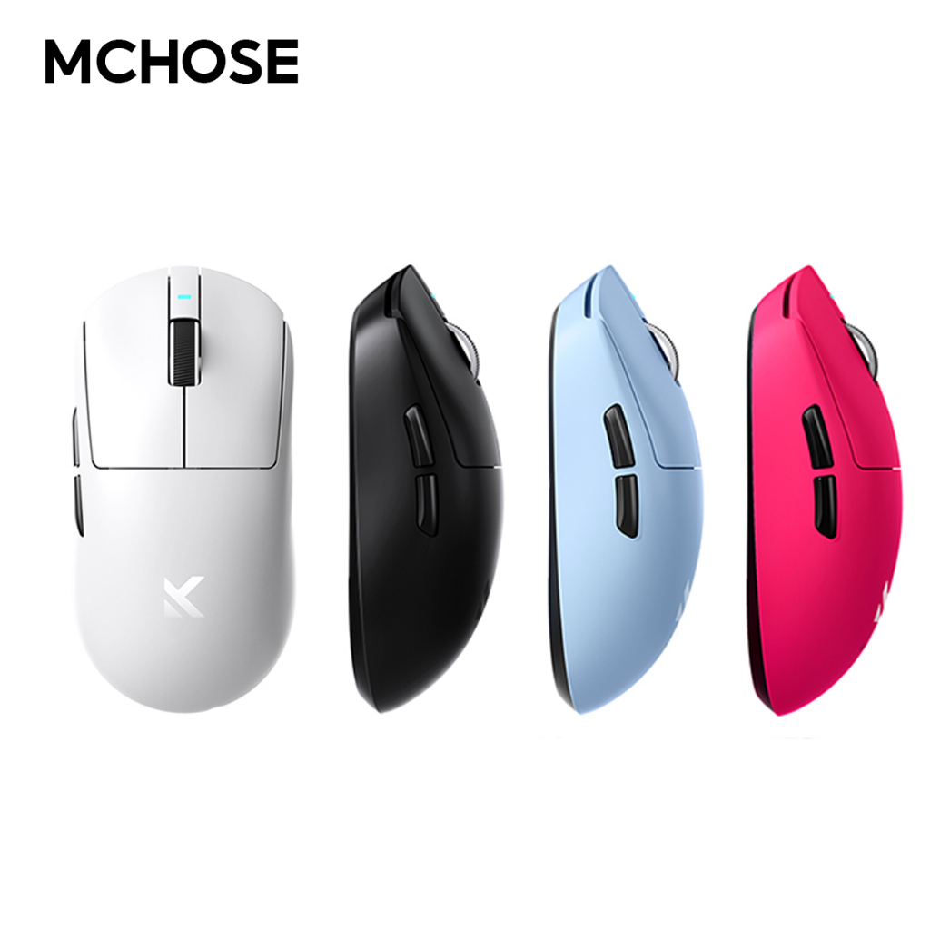 Mchose A7 น้ําหนักเบาสามโหมด PAW3395/PAW3950 เมาส์ไร้สายสําหรับเล่นเกมแบบชาร์จไฟได้สําหรับแล็ปท็อปพี