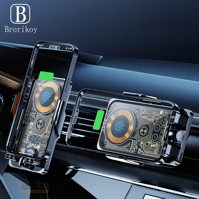 66W ที่วางโทรศัพท์ในรถยนต์แบบแม่เหล็ก 15W Wireless Charger สําหรับ 17 16 15 Rorating หัวชาร์จแม่เหล็