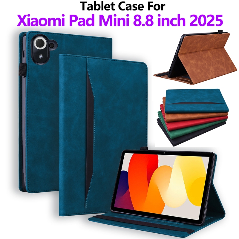 แฟชั่นแท็บเล็ตสําหรับ Xiaomi Pad Mini 8.8 นิ้ว 2025 PAD Mini8.8 2025 ธุรกิจ Splicing ฝาครอบ PU หนังก
