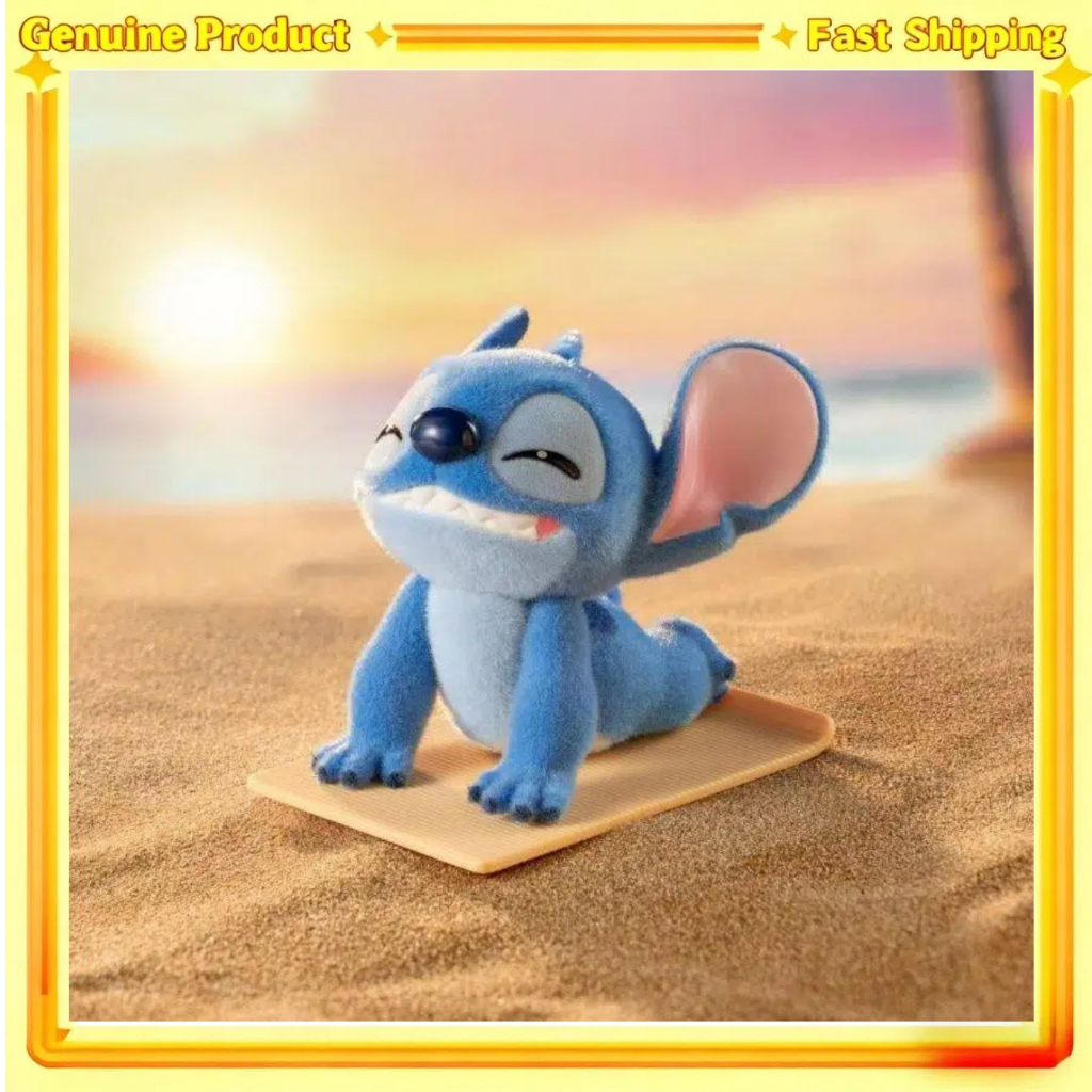 ของแท้spot TOPTOY ใหม่ Disney Shi Diqi Yuanqi Yoga series กล่องตาบอดทํามือ Shi Dizai flocking