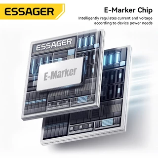 Essager 7A/60W/100W สายสปริงกระแสไฟสูงรถสายชาร์จข้อมูลทนทานถัก 1.2m 1.8m
