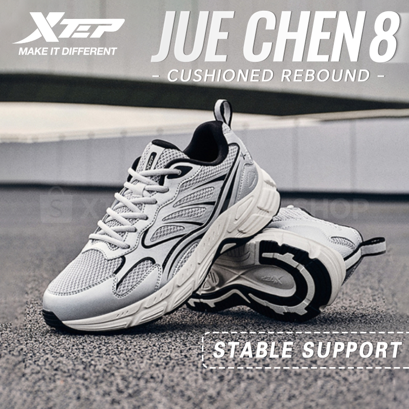【xtep】JUECHEN 8.0 | รองเท้าวิ่งผู้ชาย น้ำหนักเบาที่สวมใส่สบาย ออกแบบมาเพื่อดูดซับแรงกระแทกด้วยพื้นที่อ่อนนุ่ม