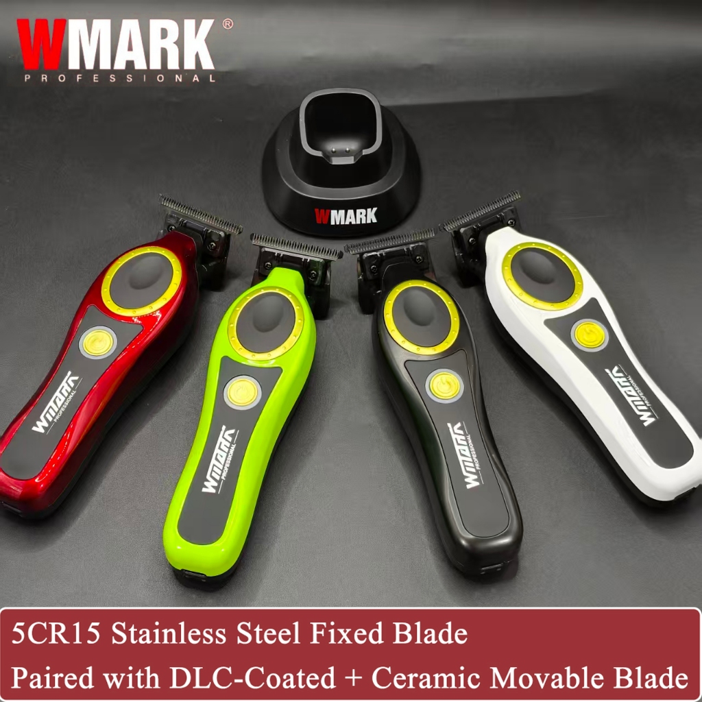 WMARK Professional Hair Clipper Trimmer 7500 RPM กรรไกรแกะสลักไร้สายความเร็วสูงเครื่องมือกรูมมิ่งใบห