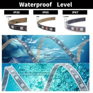 1-5M WS2811 60leds/M แอดเดรส LED Pixel Strip สี RGB LED Strip เทป DC12V