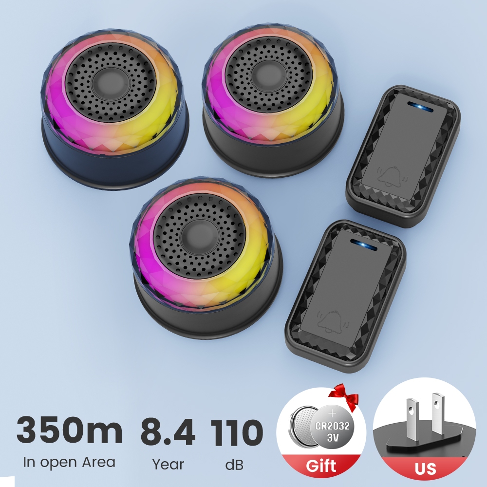 ซัมทรัล 2 ตัวส่งสัญญาณ + ตัวรับสัญญาณ 3 ตัว ออดไร้สายระยะไกล 350 ม. 62 เมโลดี้