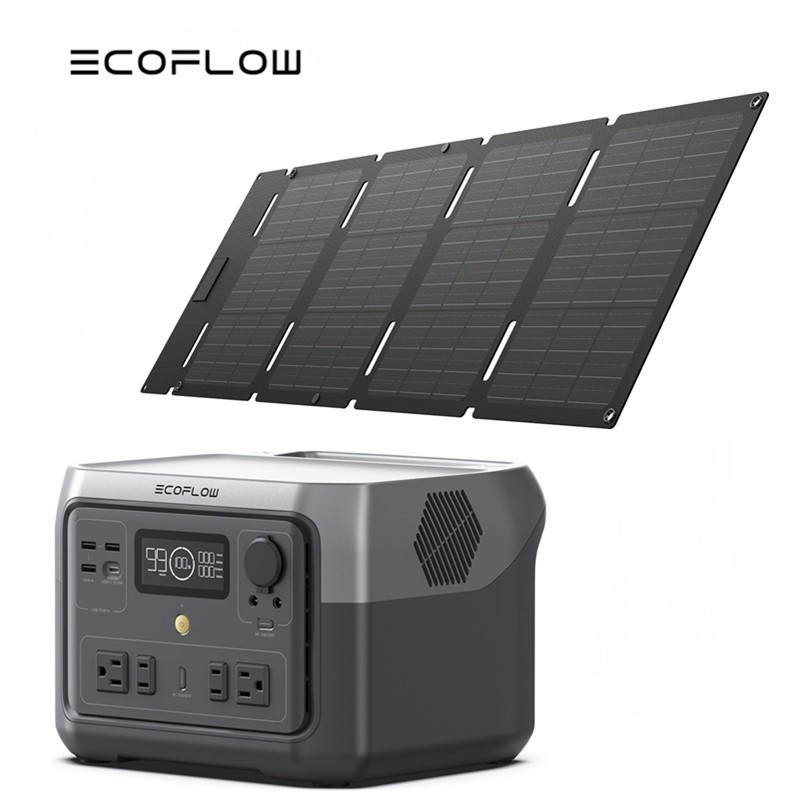 ใหม่ ECOFLOW RIVER 2 Max เครื่องกําเนิดไฟฟ้าพลังงานแสงอาทิตย์ 512Wh Long-life LiFePO4 แบบพกพา Power 