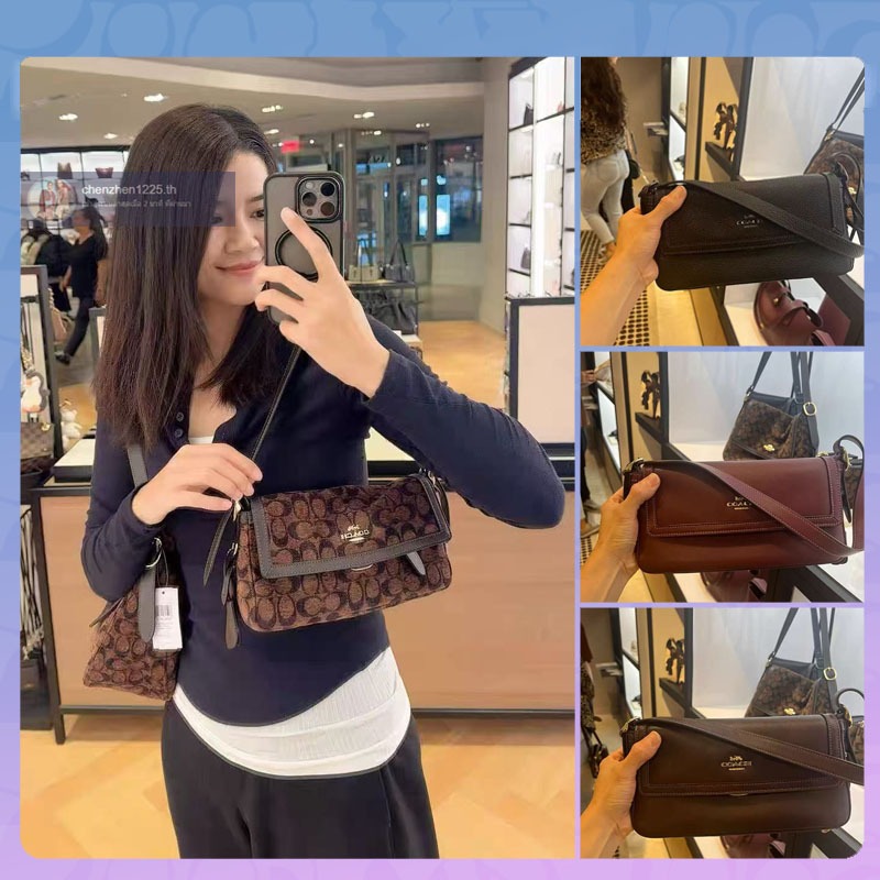 🚀สินค้าใหม่，ETTA25 กระเป๋าสะพายไหล่ทรงฝาพับสำหรับผู้หญิง，กระเป๋าถือ CCV663 CCV65