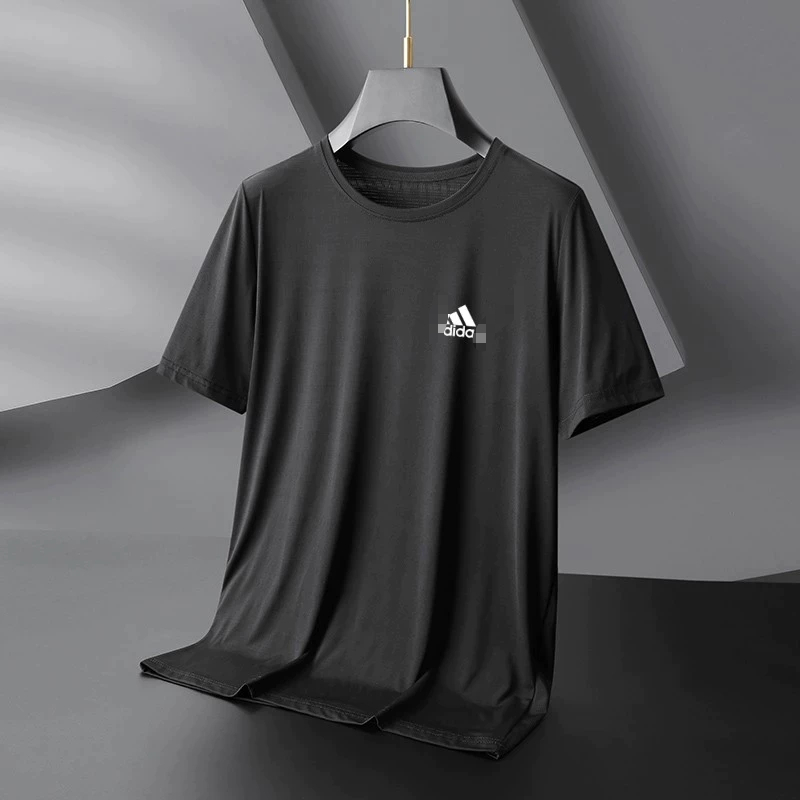 เสื้อยืดแขนสั้นผ้าเรยอนแห้งเร็วระบายอากาศได้ดี เหมาะสำหรับการออกกำลังกายกลางแจ้ง ไซส์ผู้ชาย