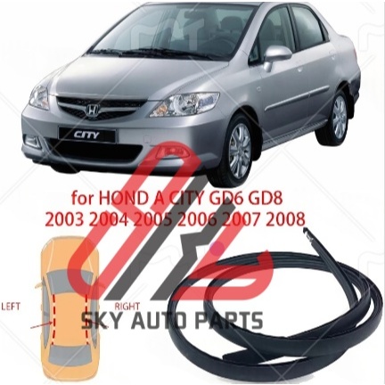สําหรับHONDA CITY 2003 2004 2005 2006 2007 2008 GD6 GD8 หลังคารถยางซีลแถบหลังคารถยางMoulding weatherstrip