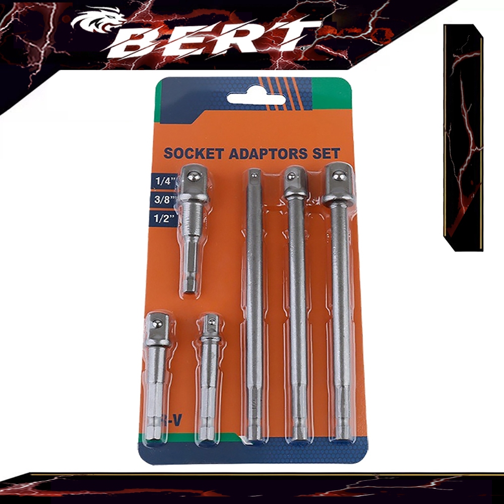 BERT🇹🇭｜อะแดปเตอร์ซ็อกเก็ตสว่านไดร์เวอร์ Hex Drive To 1/4 3/8 1/2 6 ชิ้น ข้อต่อสว่านขันบล็อก ซ็อกเก็ตประแจ