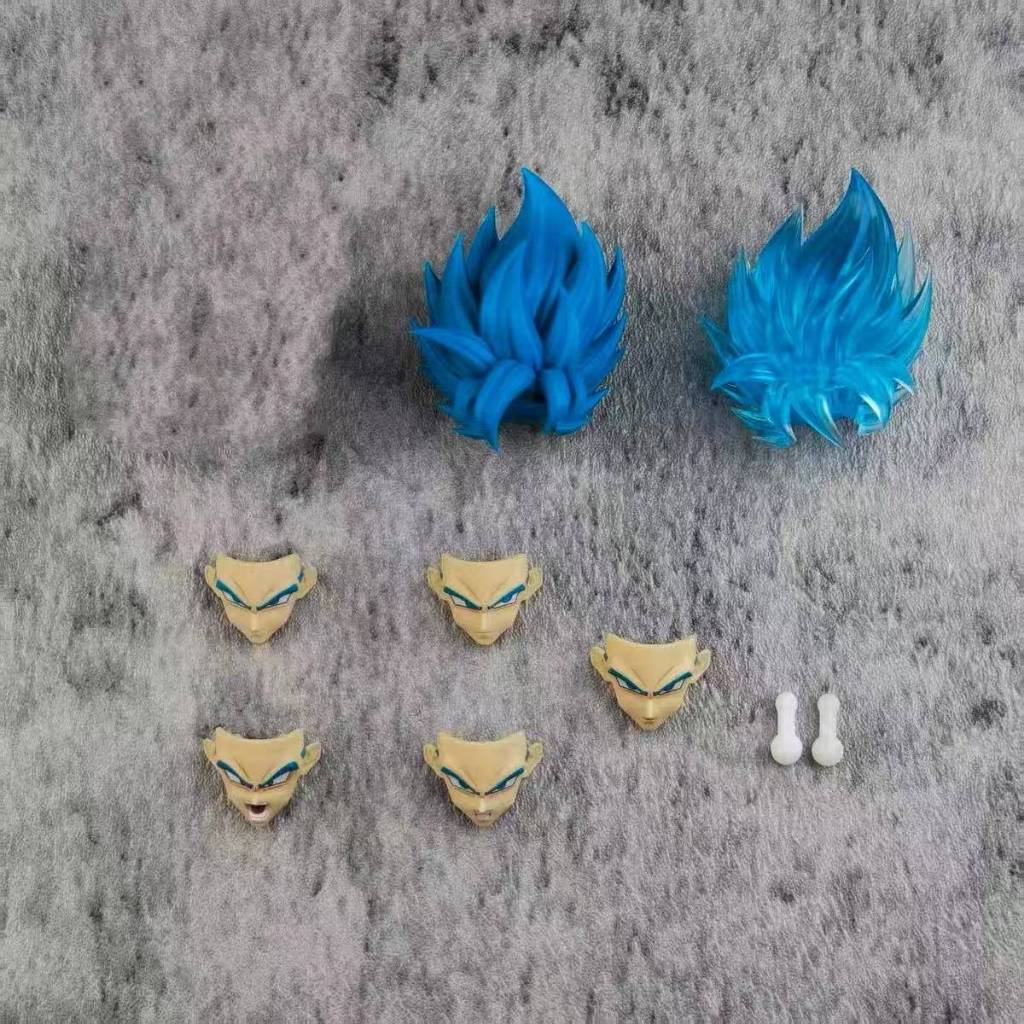 YT Studio Blue-Haired Dragon Ball SHF Super Blue Son Goku Head Sculpture Accessory Pack