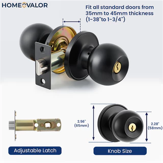 Valorfield ทรงกลม ลูกบิดประตู 6871/6801 knob (มี 2 ปุ่มใน Sealed Blister)