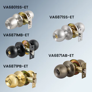 Valorfield ทรงกลม ลูกบิดประตู 6871/6801 knob (มี 2 ปุ่มใน Sealed Blister)