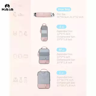 MAIA 6-Piece Luggage Organizer Set | Luggage Organizer Bags | Expandable Luggage Accessories