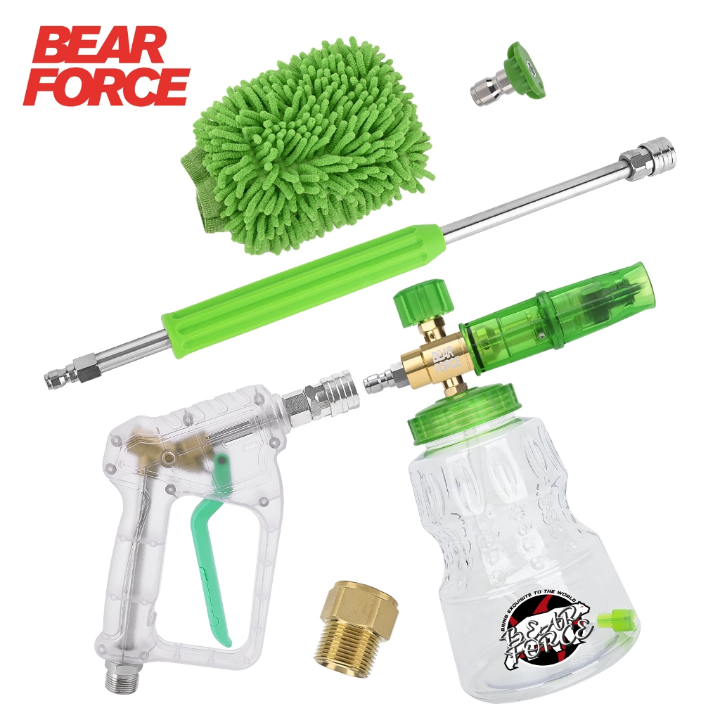 Bear Force Car Wash Pressure Wash Water Gun & Extension Wand & Foam Cannon, Stainless Power Extension Wand, Power Washer Wand Extension with 1/4 Quick Plug