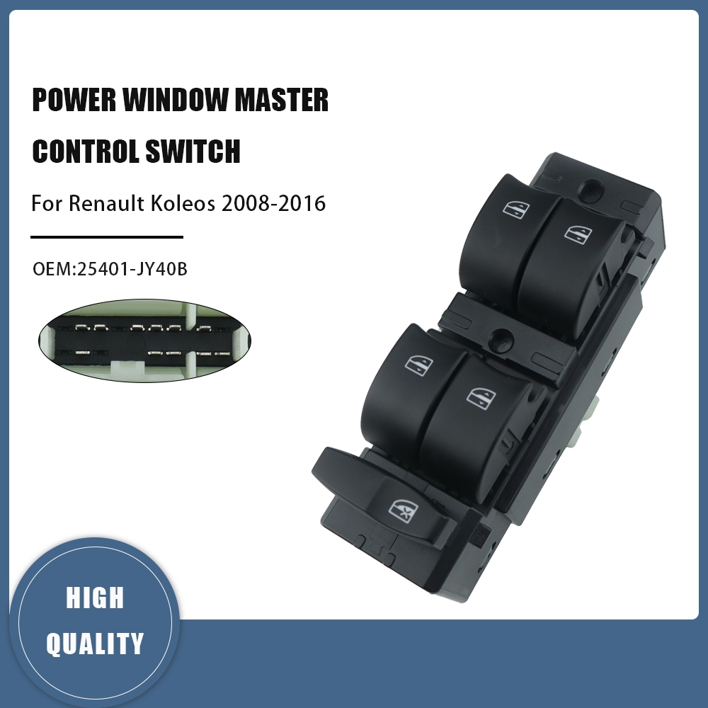 คุณภาพสูงไฟฟ้าสวิทช์ควบคุมหน้าต่างสําหรับ Renault Koleos 2008-2016 25401JY40B 25401-JY40B รถ Auto ac
