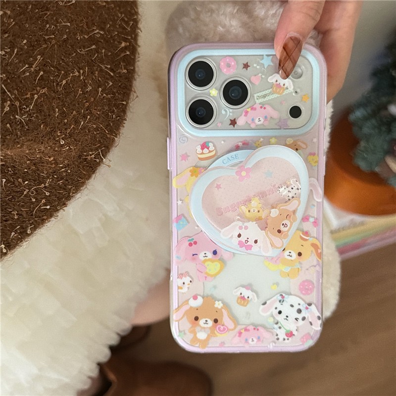 IPhone 17 Pro max 16 Pro max เคสโทรศัพท์กระบวนการ TPU ลายกระต่ายขนมหวาน