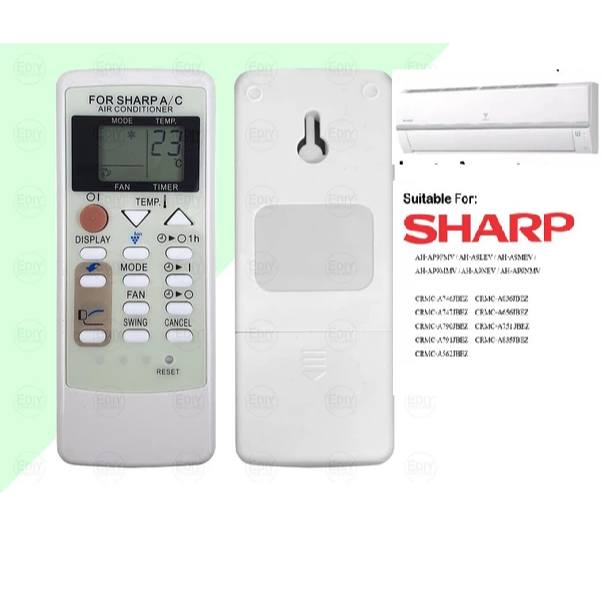 รีโมทเครื่องปรับอากาศ Sharp สามารถแทนที่ด้วย CRMC-A751JBEZ CRMC-A836JBE A751 A791 ซีรีส์ที่มีลักษณะเดียวกัน