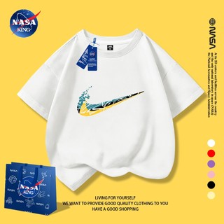 NASA เสื้อยืดเด็ก ผ้าฝ้ายเนื้อนุ่ม ลายแบรนด์เท่ๆ ระบายอากาศดี จัดส่งด่วนภายใน 2 วัน