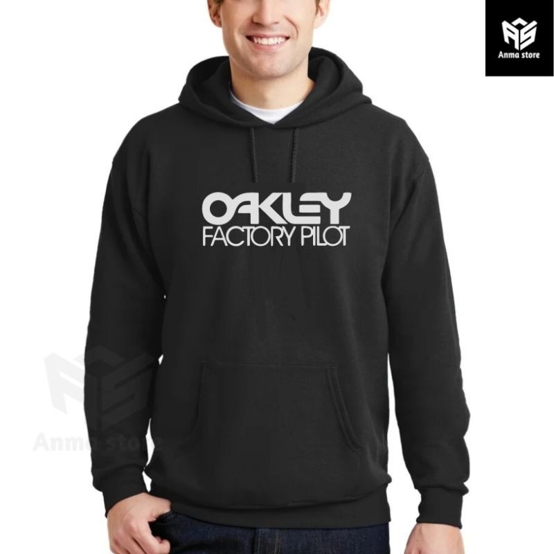 เสื้อสเวตเตอร์มีฮู้ดพิมพ์ลายโลโก้ Okley Classic Casual All-Match
