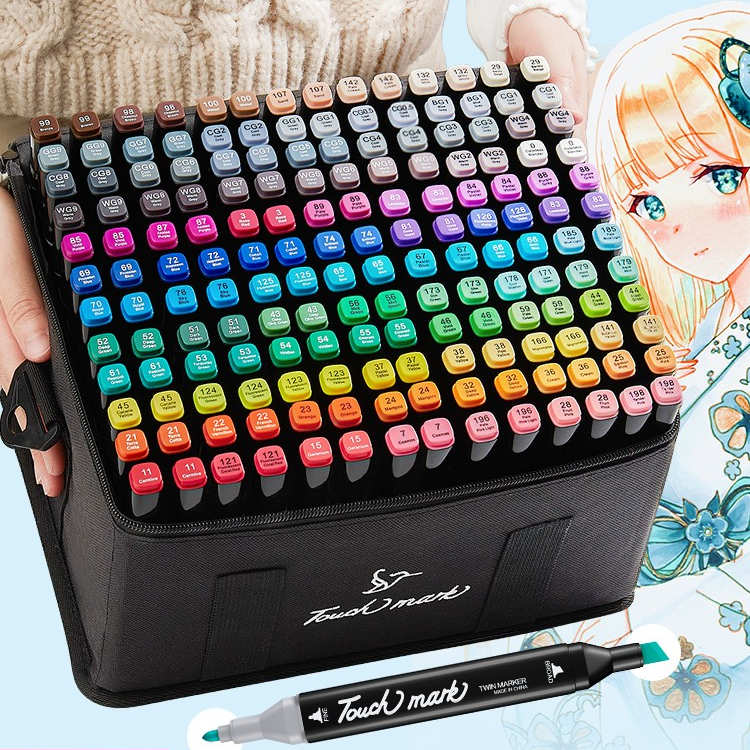 ปากกามาร์คเกอร์ (Brush หัว+Broad หัว) Marker ปากกาเมจิก ปากกาวาดภาพ ชุด สำหรับการวาดภาพแบบมืออาชีพ