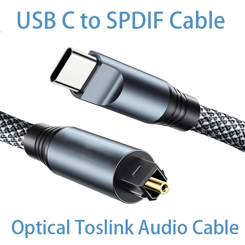 1 เมตร 2 เมตร 3 เมตร 5 เมตร USB C ถึง SPDIF สายชาย Optical Fiber Toslink Audio Adapter Line Type C Digital Converter สําหรับแล็ปท็อปลําโพงเครื่องขยายเสียง