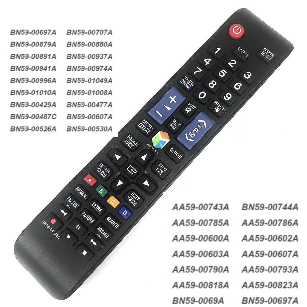 ใหม่ BN59-01198Q รีโมทคอนโทรลสําหรับ SAMSUNG Universal SAM-918 LED LCD TV UA60JS7200W UA65JU6400W UA