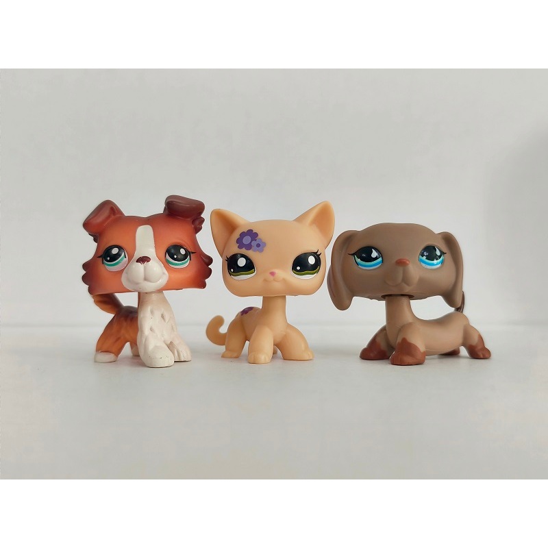 3 ชิ้น/ล็อต LPS รูปแมวสุนัข #1542#1962 Littlest Pet Shop ของเล่นเด็ก