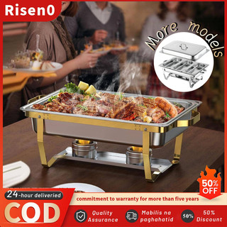 Stainless Steel 12L Dish Food Warmer Buffet Chafes Set Stainless Square With Fuel Alcohol Holder