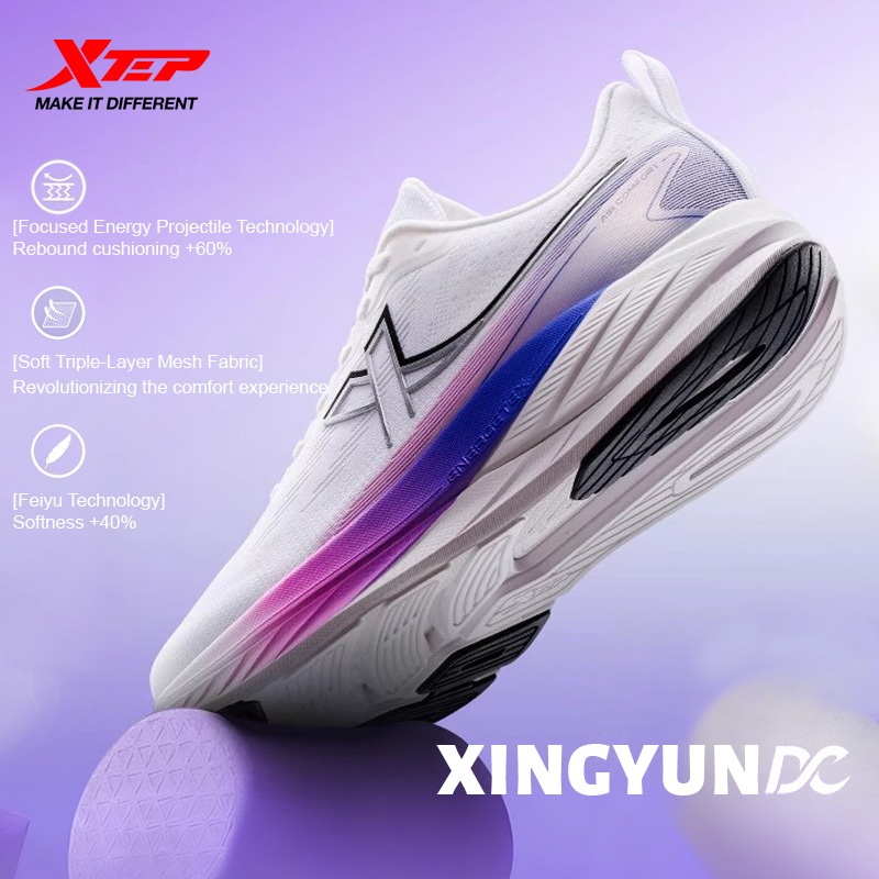 XTEP XingYun DC รองเท้าวิ่งผู้ชาย ส้นเท้านุ่ม ดูดซับแรงกระแทก น้ำหนักเบา