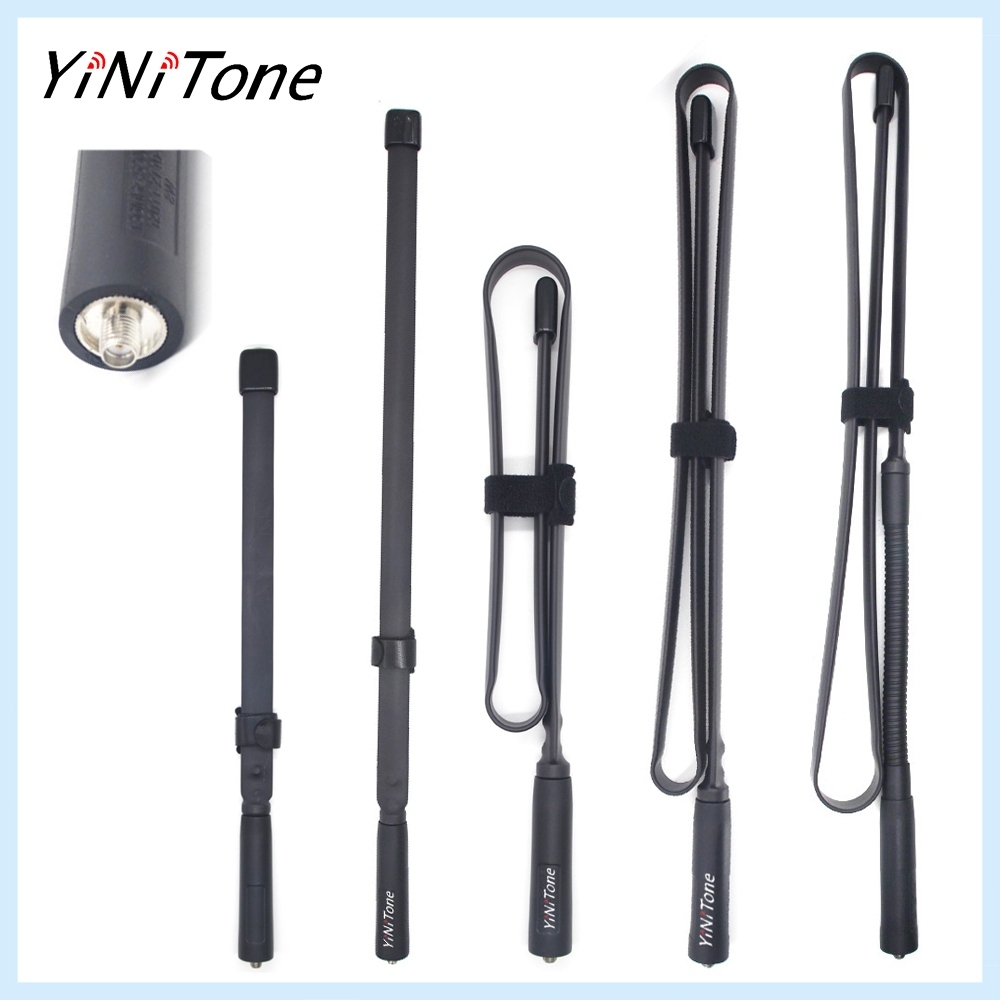 เสาอากาศแบบพับได้ Dual Band วิทยุ SMA หญิงสําหรับ Baofeng UV-82 UV-5R BF-888S AR-F8 VHF/UHF เสาอากาศ