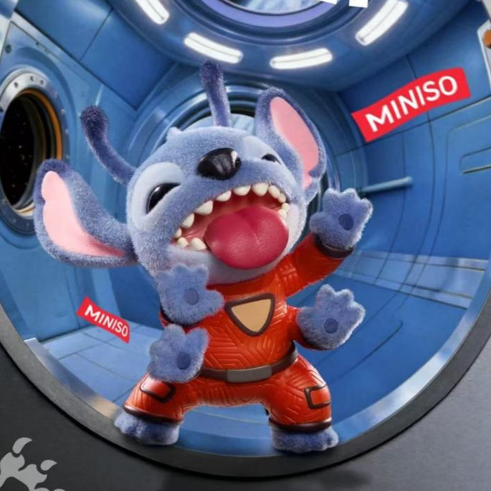 MINISO Stitch ที่ไหนไม่ดี Series Mystery Box Flocking รูปตุ๊กตาน่ารักตุ๊กตาอินเทรนด์ของเล่นเดสก์ท็อปตกแต่งของขวัญสะสม